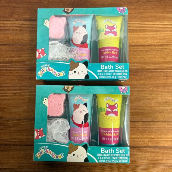 Squishmallows Other - Lot 2 Original Squishmallows Bath Set Unopened Sealed Pineapple Berry